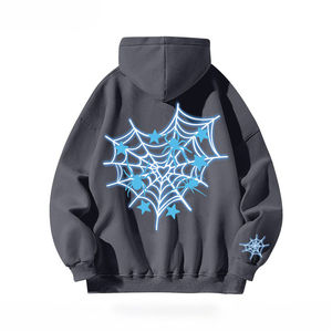 เสื้อมีฮู้ดผ้าคอตตอนสำหรับผู้ชายเสื้อมีฮู้ดแบบ400 100% ฤดูหนาวระบายอากาศได้ดีมีโลโก้ที่กำหนดเอง - Product Image 3