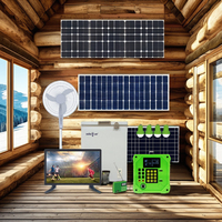 Centrale Électrique Portable Solarun, Kit de Systèmes d'Éclairage Solaire Autonome avec Panneau Solaire Mini et Batterie pour Maison en Afrique