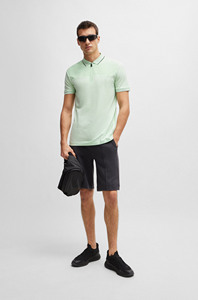 Qualité supérieure 100% coton décontracté hommes pour chemises motif solide à manches courtes tissu tricoté séchage rapide anti-rétrécissement - Product Image 3