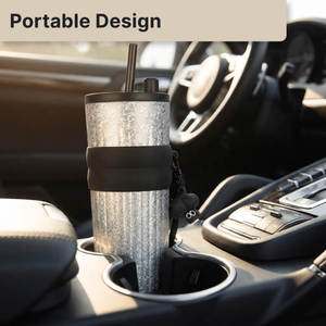 Vaso Térmico de Acero Inoxidable con Revestimiento de Titanio de 710 ml/24 oz con Pajita, Mantiene Bebidas Frías y Calientes, Regalo Empresarial - Product Image 3