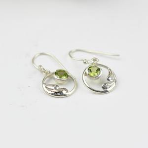 925 Sterling Silver <b>Peridot</b> Gemstone <b>Earrings</b> Jewelry Handmade Silver Boho Style <b>Earrings</b> Jewelry for Women Wedding Gift Wife - Product Image 2