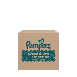 Couches Pampers Swaddlers, taille 5 (20-37 lbs), 132 unités, absorbantes, gardent bébé au sec et confortable, sûres pour la peau, couches jetables pour bébé - Product Image 1