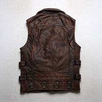 Meilleur Gilet d'Hiver en Cuir pour Homme Personnalisé et Imperméable avec Détails Boutonnés, Service OEM, Fermeture Éclair en Cuir Véritable, Vêtement d'Extérieur