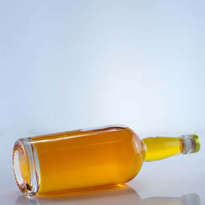 Bouteille de liqueur en verre transparente ronde à fond lourd de 700 ml 750 ml vide pour whisky, brandy, rhum, tequila, emballage - Product Image 4