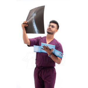 Haute Qualité Étanche Médical Scrubs À Manches Courtes Scrub Ensembles Nouveau Élégant Unisexe Doux Spandex/Polyester Uniformes D'hôpital - Product Image 2