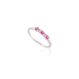 Anillo de compromiso de diamante de rubí de corte Natural 100% de lujo elegante de alta calidad, oro blanco sólido de 14K para boda, joyería al por mayor - Product Image 2