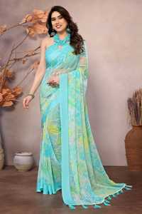 Saris élégants légers en Georgette, anti-humidité, pour mariages indiens et pakistanais, fêtes d'été/d'hiver, collection ELITE BRIDAL - Product Image 2
