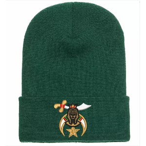 Shriner's Masonic Winter Hat High Quality Customized Black Green <b>White</b> Beanie <b>Cap</b> Wholesale Knitted Beanies Freemasons - Product Image 3