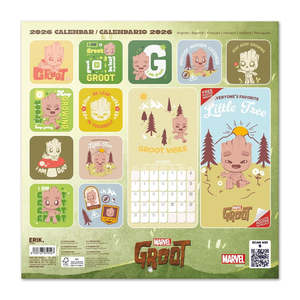 Calendario Marvel 2026 I Am Groot, Calendario de Escritorio y Pared con Póster para Exhibición - Product Image 2