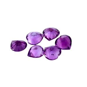 Pierres précieuses d'améthyste en forme de coeur calibrées 4*20MM taille bague fabrication de bijoux améthyste pierres précieuses certifiées de haute qualité améthyste - Product Image 2