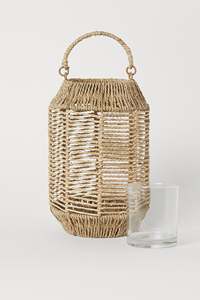 Prix de gros Vietrustic lanterne extérieure bougeoir jonc de mer lanterne de jute lanternes suspendues extérieures - Product Image 4