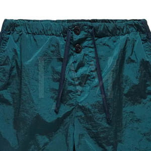 Ceinture élastique à cordon de serrage Short coupe-vent en polyester/nylon uni pour hommes Logo personnalisé Imperméable et respirant - Product Image 3