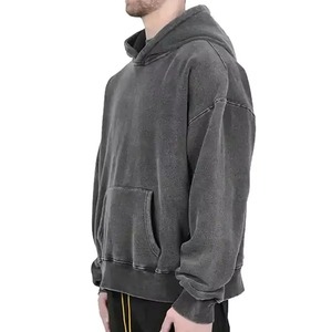 Heavyweight Digital Print Hoodie Custom Oversized Vintage <b>Stone</b> Washed Cotton Pullover Streetwear for Men - Product Image 6