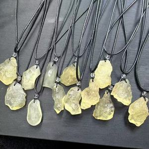 Collana con Pendente in Meteorite <span class=keywords><strong>Lunare</strong></span> e Vetro del Deserto Libico, Cristallo di Condriti Naturale per <span class=keywords><strong>la</strong></span> Guarigione, Vendita all'Ingrosso - Product Image 6