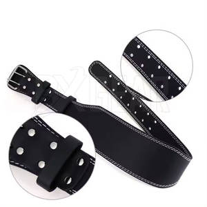 Venta al por mayor Power Fitness Belt Grueso cuero de vaca Cinturón de levantamiento de pesas Gym Power Lifting Belt - Product Image 3