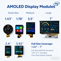 Module d'affichage AMOLED flexible de 6,6 pouces 1080x2400 FHD+ à contraste élevé avec interface MIPI, panneau flexible incurvé pour appareils innovants