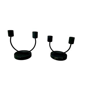 Iron Natural Eco-Friendly Flameless Candlestick Holder Customized Color Handmade Heat Resistant for Sleek Contemporary Christmas - Product Image 4