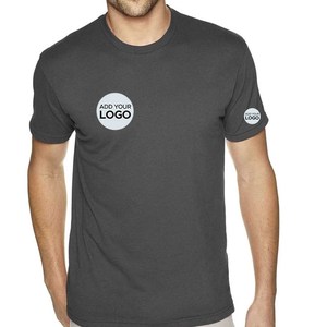 T-shirt à manches courtes en jersey col rond, mélange de coton et de polyester, coupe ample pour homme, couleur et logo personnalisés, 180g, respirant - Product Image 1
