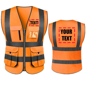 2025 Workwear <b>Reflective</b> Safety <b>Vest</b> With Pockets <b>Reflective</b> Safety Hi Vis High Visibility Workwear Construction Top Quality - Product Image 5