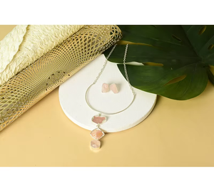 Elegant <b>Silver</b> <b>Choker</b> Set for Women with Delicate Charm and Modern Design Perfect for Weddings Parties and Special Occasions - Product Image 5