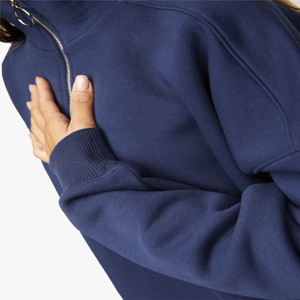 Ensemble de survêtement élégant et de haute qualité pour femme, en molleton écologique, avec pull demi-zip et pantalon de jogging, idéal pour l'hiver - Product Image 5