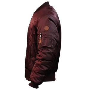 Chaqueta Bomber Impermeable de Alta Calidad, Cómoda, Cortavientos, Cálida, Ecológica, con Cierre, Forro de Poliéster Estampado, Cuello Alto - Product Image 4
