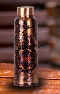 Traditional Wide Copper Bottle for Authentic Ayurveda Practice Plastic Drinkware by Tradebyd - Product Image 2