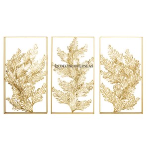 Le plus demandé de haute qualité plaqué or de qualité supérieure en métal fait de feuilles Designer Wall Art Home Decorative Accents Supplies - Product Image 2