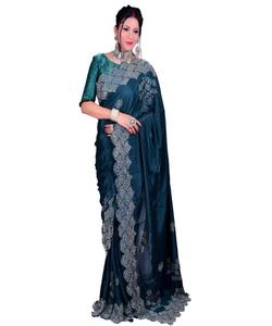 Pièce de Saree de travail en Georgette prête pour le mariage avec chemisier-Nouveau design attrayant pour les vêtements pour femmes indiennes à bas prix de gros Ethnique - Product Image 1