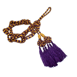 Nuevo Cordón de Alambre Dorado y Morado para Pectoral, Cinta y 3 Borlas Pequeñas, Prenda Religiosa para Sacerdote en Venta - Product Image 1