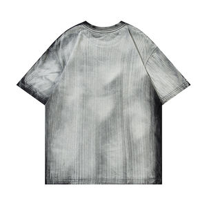 T-shirts de haute qualité Vêtements pour hommes T-shirt lavé à col rond de grande taille T-shirt vintage à manches courtes haut de gamme - Product Image 2