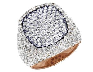 Customized Luxury Fine Hip Hop Iced Out In 925 Sterling <b>Silver</b> Moissanite Diamond Custom <b>Ring</b> for <b>Men</b> - Product Image 1