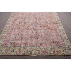 Tapis vintage, grand tapis de 6,2x9,6 pieds, tapis en laine rouge et bleu - Product Image 5