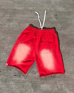 Custom Men's Solid Fleece Board Shorts Mid Waist Casual <b>Elastic</b> Waist 100% Cotton Quick Dry Breathable Anti-Wrinkle <b>Lace</b> - Product Image 3