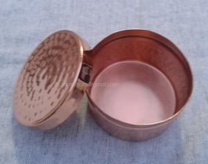 ภาชนะใส่เทียนกลมสีโรสโกลด์5ออนซ์พร้อมฝาปิดภาชนะทองแดงเปล่าสำหรับตกแต่งบ้านสำหรับทำเทียน - Product Image 5