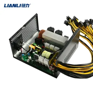 Lianli อุปกรณ์จ่ายไฟ PC PSU 1800W สายเงียบแบบสายยาวรองรับกราฟิกการ์ดเงียบสำหรับแท่นขุดเจาะ