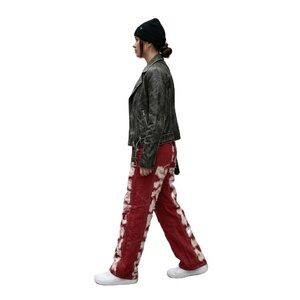 Pantalon cargo en jean décontracté pour femme, style streetwear, avec poches ornées de diamants - Product Image 2