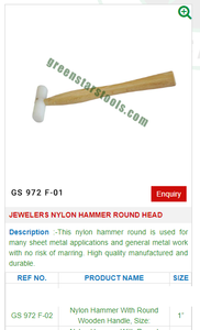 Bijoutiers Nylon Marteau Tête Ronde GS 972F-02 Bijoux Outils pour Bijoux Outils - Product Image 2