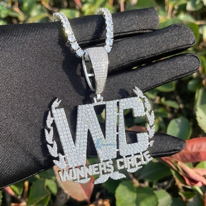 Collier Hip Hop de Luxe Personnalisé avec Pendentif Cercle des Gagnants de la Cérémonie des Grammy Awards, Diamants de Laboratoire et Sertissage Glace - Product Image 6