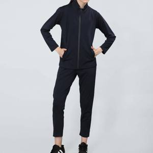 Chándal atlético para mujer, chándal transpirable para gimnasio, conjuntos de Jogger de dos piezas, chándal de entrenamiento, chaqueta con cremallera y pantalones para correr - Product Image 1