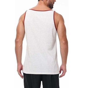 Camisetas sin mangas de hombre de calidad superior con diseño de logotipo personalizado OEM camisetas sin mangas de cuello redondo transpirables de algodón estilo callejero de talla grande - Product Image 2