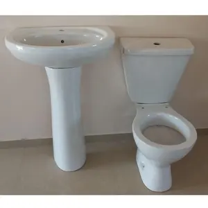 מכירת שתי חתיכות קרמיות שירותים לשטוף ארון מים איטלקי מחבת עם לשטוף אגן רגל כיור לאבו סט חדר אמבטיה lavabo