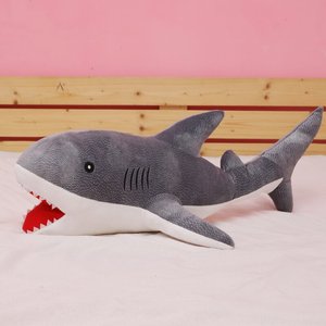 Directo de fábrica, venta al por mayor, gran tiburón de peluche suave personalizado, juguetes de peluche, regalos de Navidad estrellados para niños rellenos de algodón PP - Product Image 3