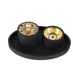 Brûleur d'encens arabe de luxe de haute qualité, fait à la main, en métal, écologique, durable, décoration d'intérieur, religieux, Ramadan - Product Image 1