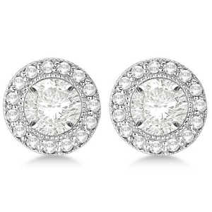 Pendientes de Diamantes Vintage con Corte Redondo de 0.22ct en Oro Blanco de 14k, Elegantes Pendientes de Diamantes Vintage - Product Image 4