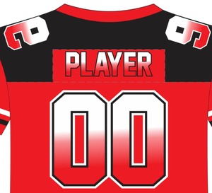 เสื้อแฟนอเมริกันคอวีแบบถักผ้าโพลีเอสเตอร์100% สำหรับผู้ชายพิมพ์ลายสปอร์ต - Product Image 3