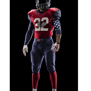 Conjunto de Uniforme de Fútbol Americano Premium, Pantalones Cortos y Camiseta, Nombre del Equipo Personalizado, Cintura Elástica, Ligero, Absorbe la Humedad, 100% Poliéster - Product Image 4