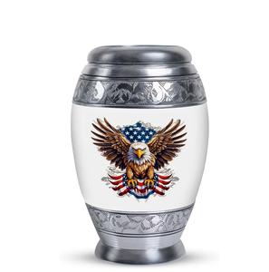 นกอินทรีศิลปะพร้อมธงโกศสำหรับขี้เถ้าผู้ใหญ่นกอินทรีขนาดเล็ก - Product Image 1