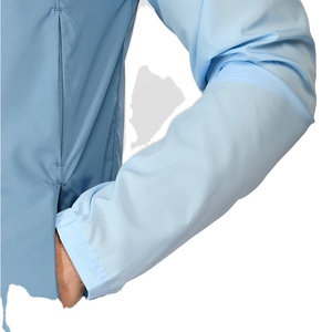 Chaqueta cortavientos con capucha recubierta de lona impermeable transpirable para hombre con forro de poliéster otoño informal - Product Image 4