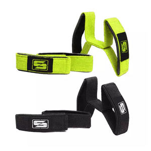 Meilleure vente Heavy Duty 100% coton Figure 8 sangles d'haltérophilie rembourrage en néoprène Logo personnalisé pour le sport Fitness Gym utilisation - Product Image 4